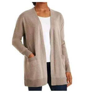 Members Mark Womens Cashmere Blend Open Front Cardigan Sweater XL Tan